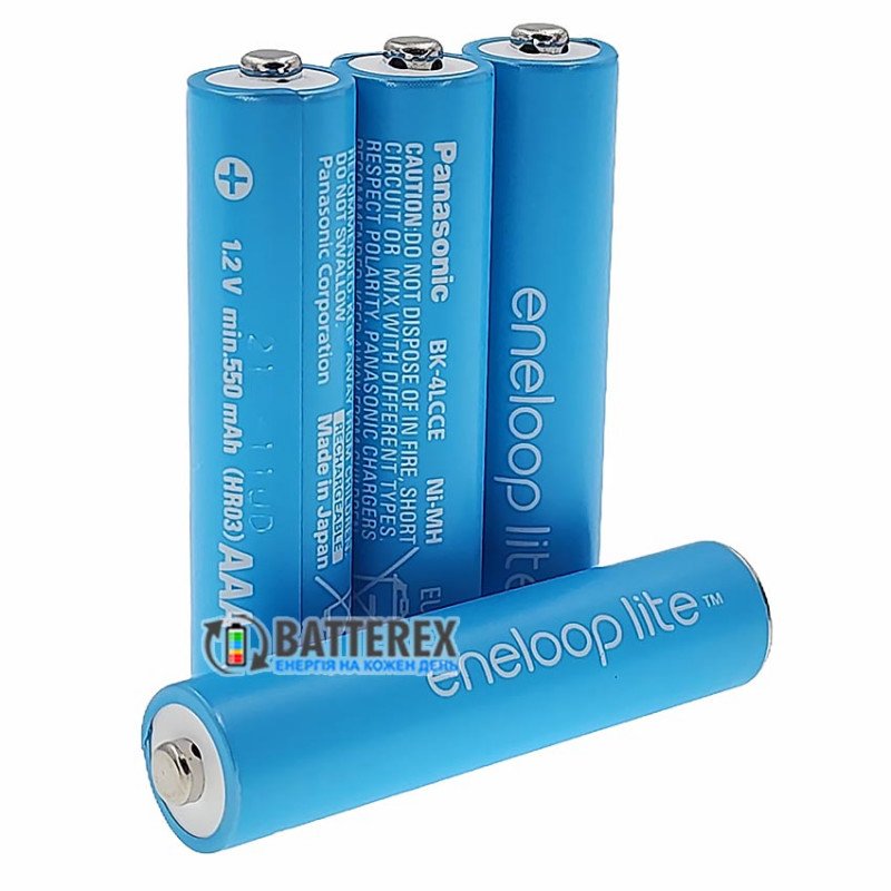 AAA Panasonic Eneloop Lite 600mAh BK-4LCCE - поштучно від 1 шт. - ціна за 1 шт.