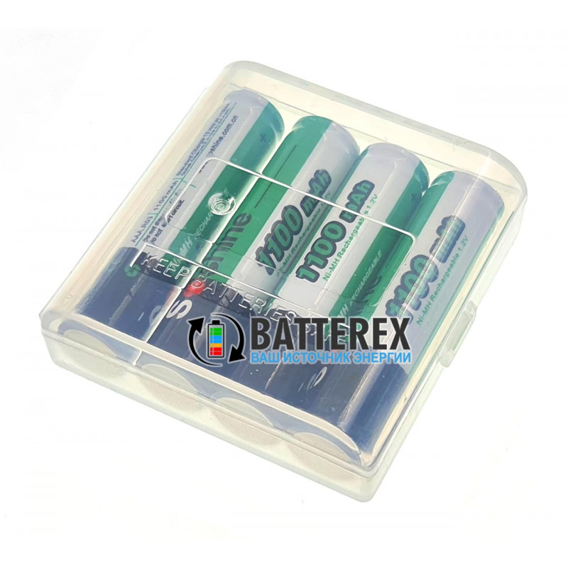 Акумулятори AAA Soshine 1100 mah в пластиковому боксі