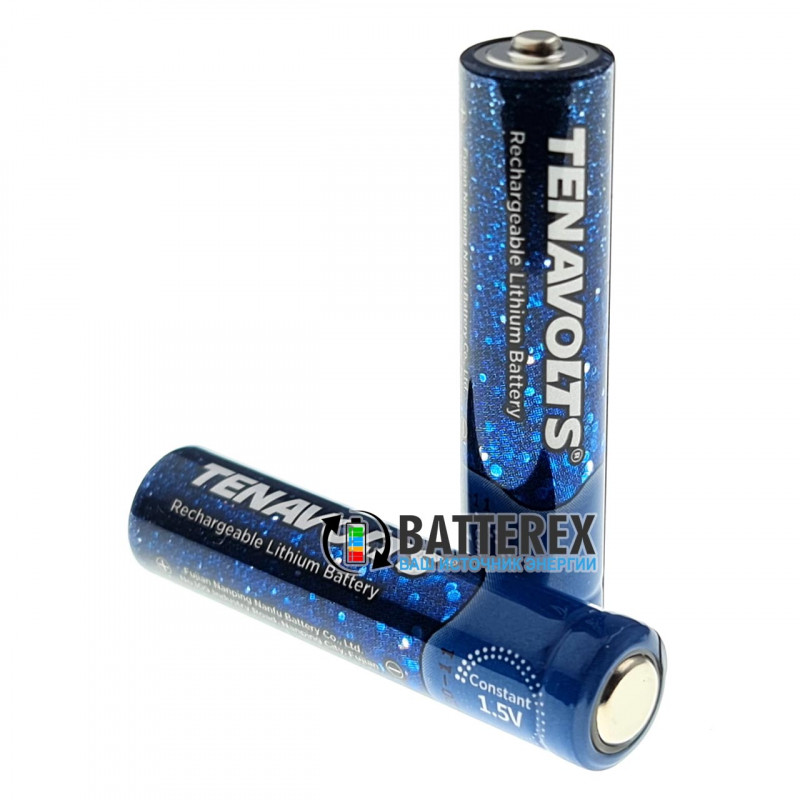 Акумулятор літій-іонний ААА Li-ion 1.5V Tenavolts 1110mWh 740mah - поштучно від 1 штуки