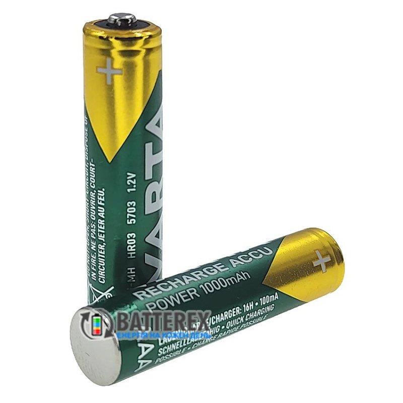 Акумулятори AAA NiMH 1.2V Varta 1000mah Ready-to-Use поштучно від 1 шт.