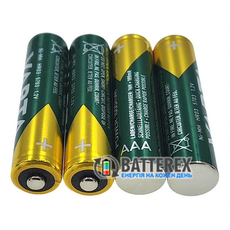 Акумулятори AAA NiMH 1.2V Varta 1000mah Ready-to-Use поштучно від 1 шт.