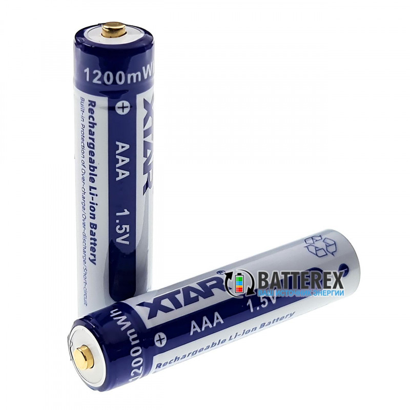 Акумулятор ААА 1.5В Li-ion XTAR 1200mWh 750mah з постійною напругою 1,5В