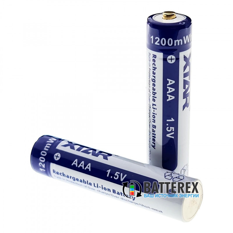 Акумулятор ААА 1.5В Li-ion XTAR 1200mWh 750mah з постійною напругою 1,5В