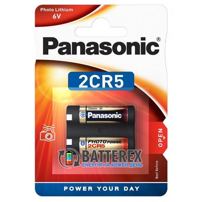 Батарейка літієва 2CR5 Panasonic Photo Lithium 6V