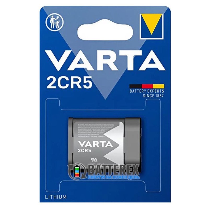 Батарейка літієва 2CR5 Varta Lithium 6V