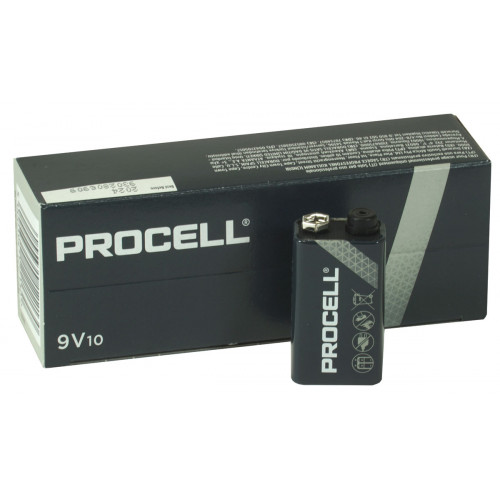 Батарейки щелочные Крона Duracell Procell Alkaline 9V - упаковка 10 шт.
