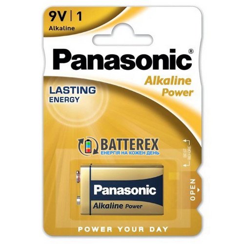 Батарейка щелочная Крона Panasonic Alkaline Power 9V 6F22 6LR61 