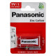 Батарейка солевая Крона 9V 6F22 Panasonic Zinc Carbon
