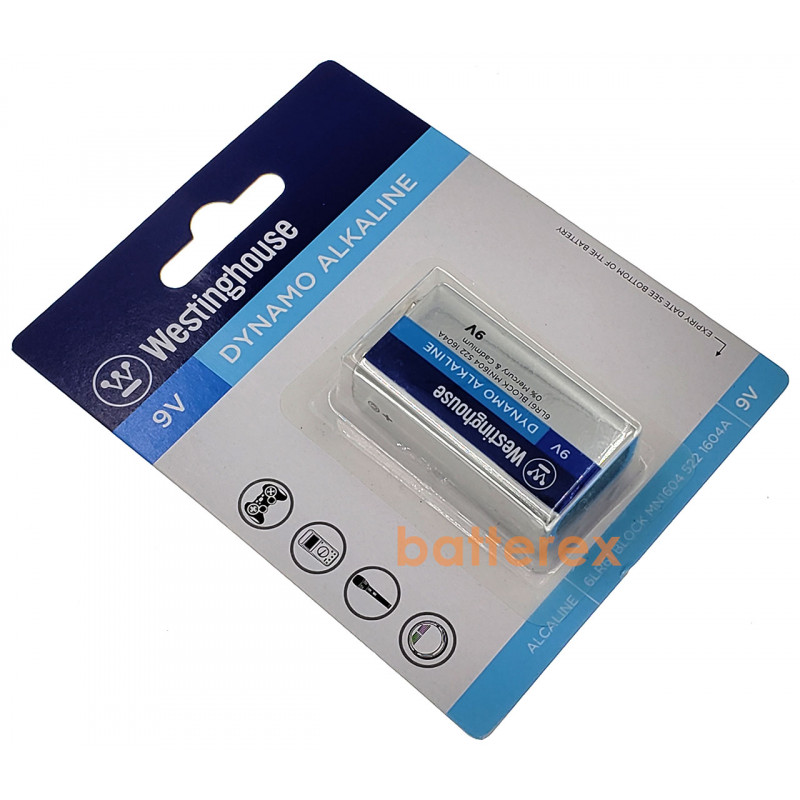 Батарейка Крона 9V 6F22 6LR61 Westinghouse Dynamo Alkaline