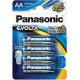 Батарейки лужні АА LR6 Panasonic Evolta Alkaline 1.5V, упаковка 4 шт. в блістері