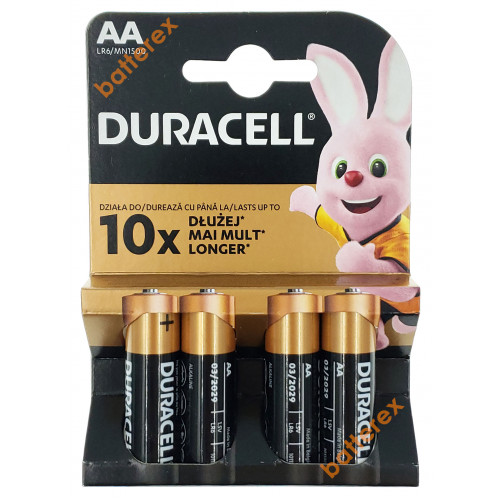 Батарейки щелочные АА Alkaline Duracell LR6 1.5V - 4 шт. в блистере (цена за упаковку)