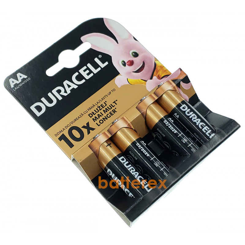 Батарейки АА Duracell Alkaline LR6 1.5V 4 шт. в блистере