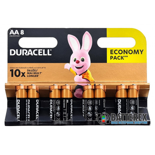 Батарейки щелочные АА Alkaline Duracell LR6 1.5V - 8 шт. в блистере (цена за упаковку)