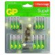 Новогодний набор из 24х щелочных батареек GP Super Alkaline G-TECH 12xAA LR6 + 12xAAA LR03 + LED-гирлянда 2м в блистерной упаковке