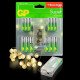 Новогодний набор из 24х щелочных батареек GP Super Alkaline G-TECH 12xAA LR6 + 12xAAA LR03 + LED-гирлянда 2м в блистерной упаковке