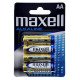 Батарейки щелочные АА LR6 Maxell Alkaline 1.5V упаковка 4 шт. в блистере