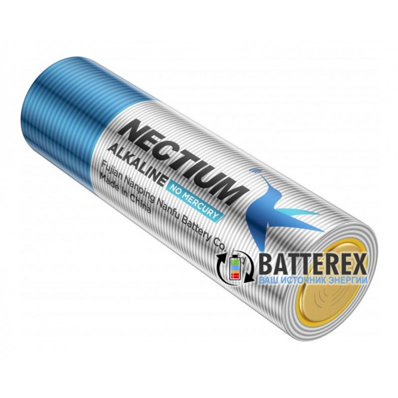 Лужні батарейки AA Nectium Golden LR6 1.5V із позолоченим контактом мінус, блістер 4 шт.