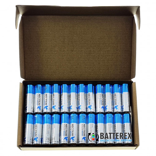 Батарейки щелочные АА Nectium Golden LR6 1.5V с позолоченным контактом минус, упаковка 48 шт.