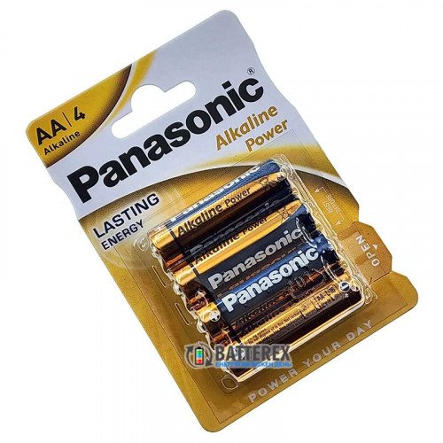 Батарейки щелочные АА Panasonic Alkaline Power LR6 1.5V, упаковка 4 шт.
