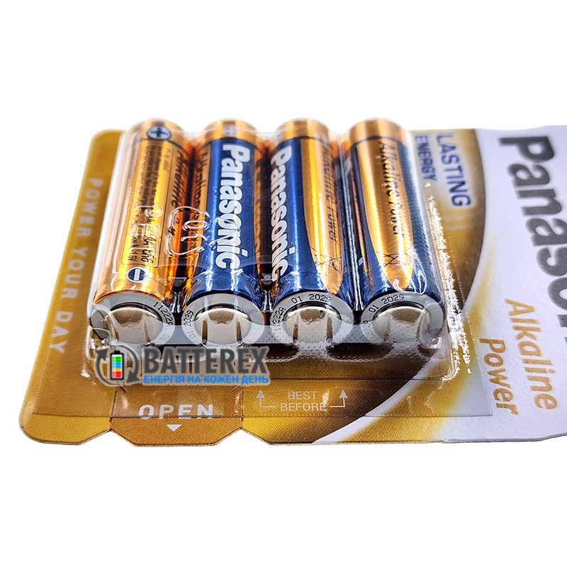 Батарейки лужні АА LR6 Panasonic Power Alkaline 1.5V 4 шт. в блістері