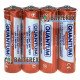 Батарейки солевые AA Quantum Hard Carbon Zinc R6 1.5V - упаковка 4 шт. в плёнке