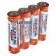 Батарейки солевые AA Quantum Hard Carbon Zinc R6 1.5V - упаковка 4 шт. в плёнке