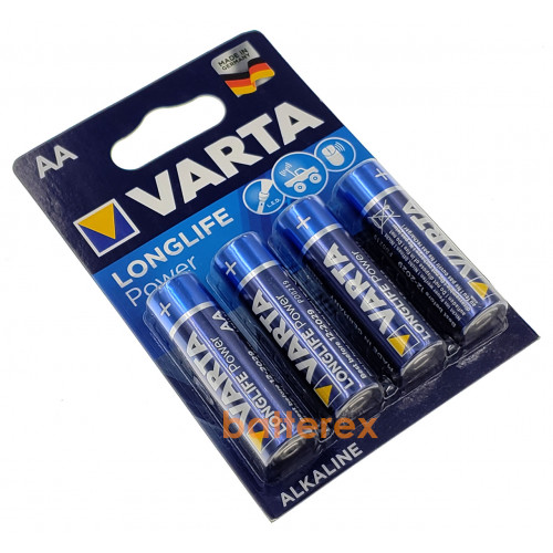 Батарейки щелочные AAA Varta Alkaline Longlife Power LR03 1.5V, блистер 4 шт., оригинал Германия