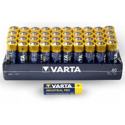 Батарейки щелочные АА Varta Industrial Pro Alkaline LR6 1.5V, упаковка 40 шт., оригинал Германия
