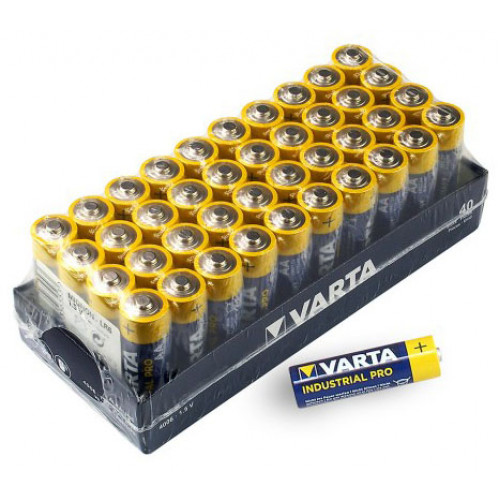 Батарейки щелочные АА Varta Industrial Pro Alkaline LR6 1.5V, упаковка 40 шт., оригинал Германия