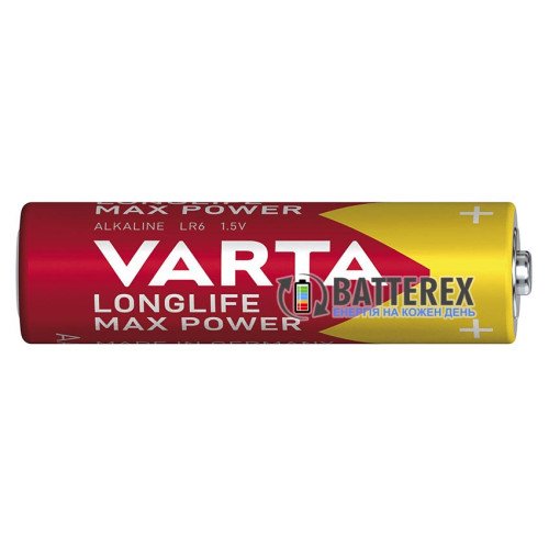 Батарейки щелочные АА Varta Longlife MAX Power Alkaline LR6 1.5V, блистер 4 шт., оригинал Германия