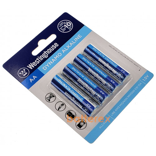 Батарейки щелочные АА Westinghouse Dynamo Alkaline LR6 1.5V, блистер 4 шт.