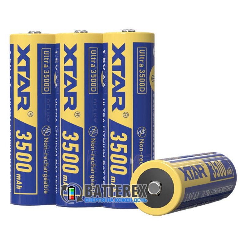 Батарейки літієві АА Xtar Ultra Lithium Battery 1.5V 3500mah, поштучно від 1 шт.