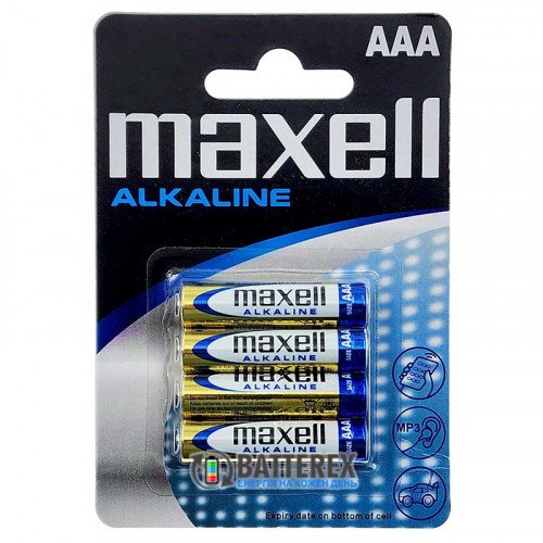 Батарейки лужні AAA Maxell Alkaline LR03 1.5V, упаковка 4 шт.
