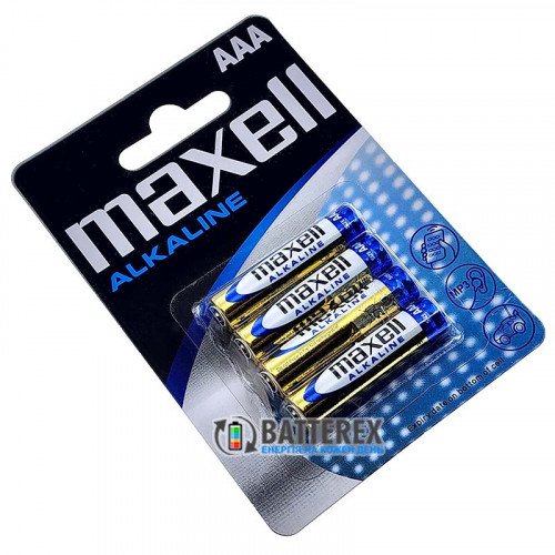 Батарейки лужні AAA Maxell Alkaline LR03 1.5V, упаковка 4 шт.