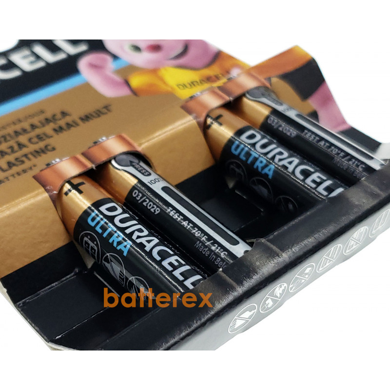 Батарейки АAА LR03 1.5V Duracell Alkaline Ultra Powercheck - 4 шт. в блистере