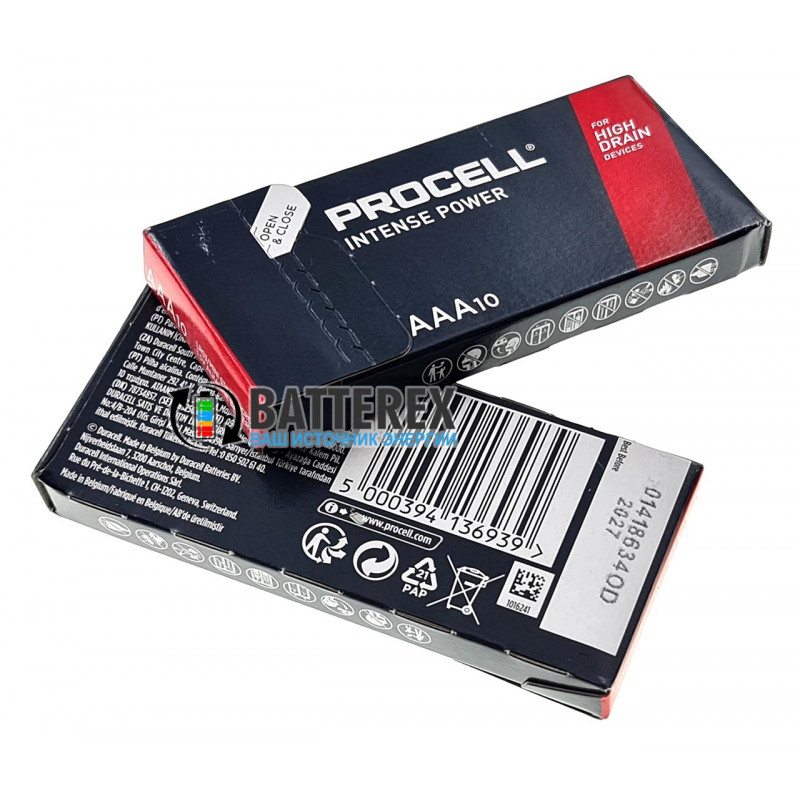 Батарейки лужні професійні ААА Duracell Procell Intense Alkaline LR03 1.5V для потужніх пристроїв