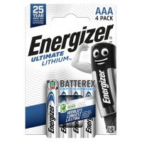 Батарейки літієві ААA Energizer Ultimate Lithium L92 1.5V 1250mah, упаковка 4 шт.