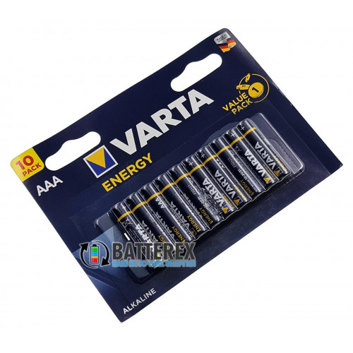 Батарейки щелочные AAA Varta Energy Alkaline LR03 1.5V блистер 10 шт. - сделаны в Германии