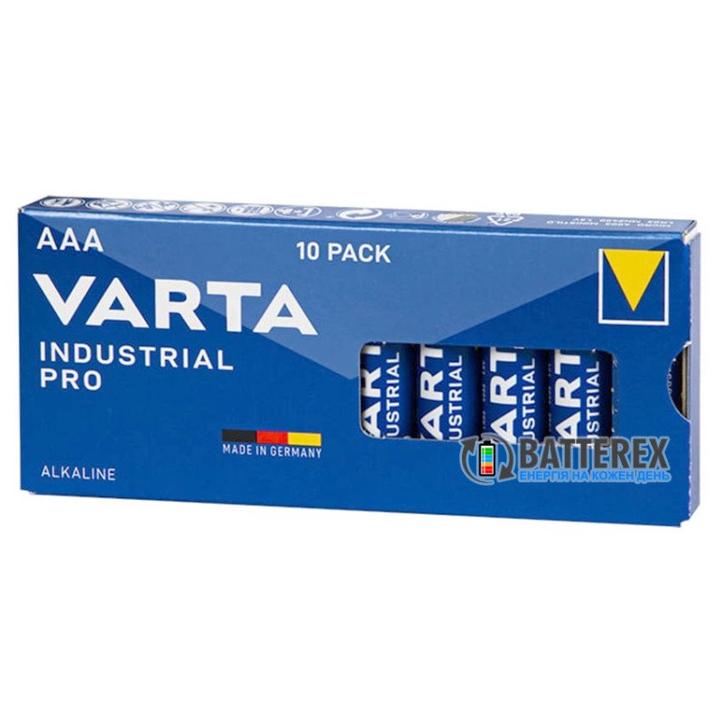 Щелочные батарейки AAA Varta Alkaline Varta Industrial Pro 4003 LR6 1.5V упаковка 10 шт