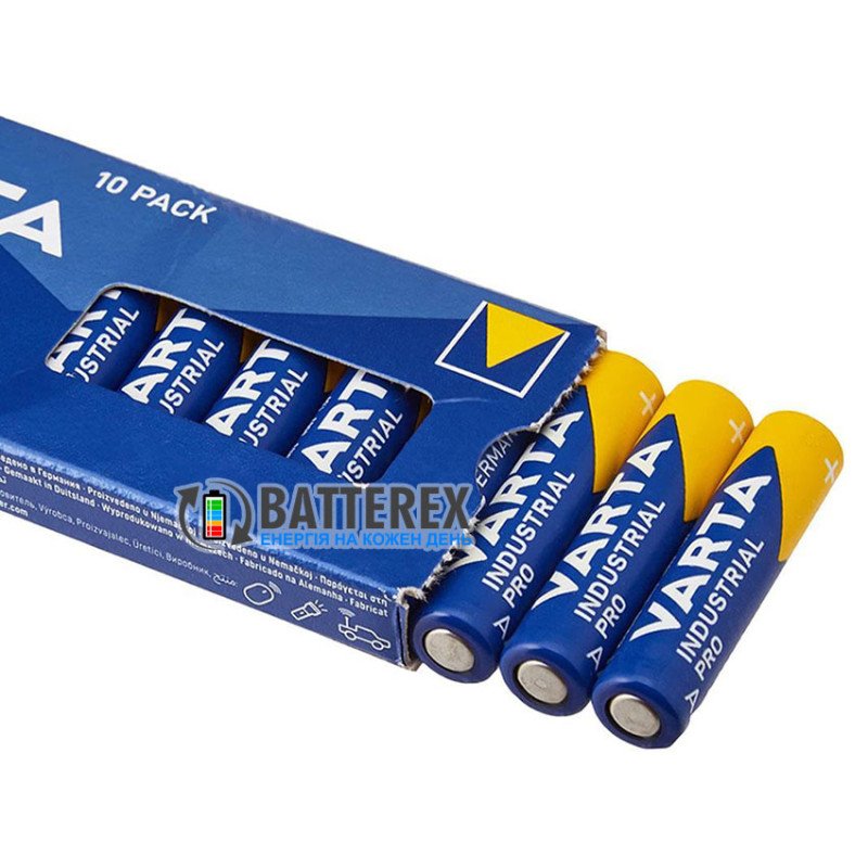 Щелочные батарейки AAA Varta Alkaline Varta Industrial Pro 4003 LR6 1.5V упаковка 10 шт