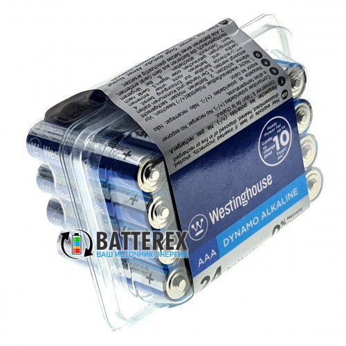 Батарейки AAA Westinghouse Dynamo Alkaline LR03 1.5V - экономичная упаковка 24 шт.