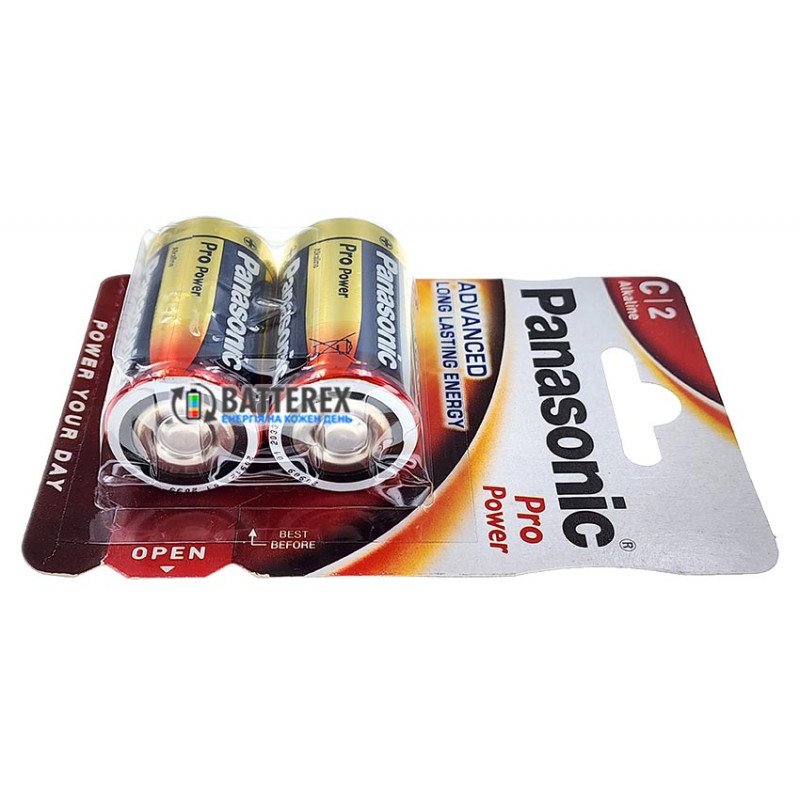 Батарейки лужні C LR14 Panasonic Alkaline Pro Power 1.5V - упаковка 2 шт. в блістері