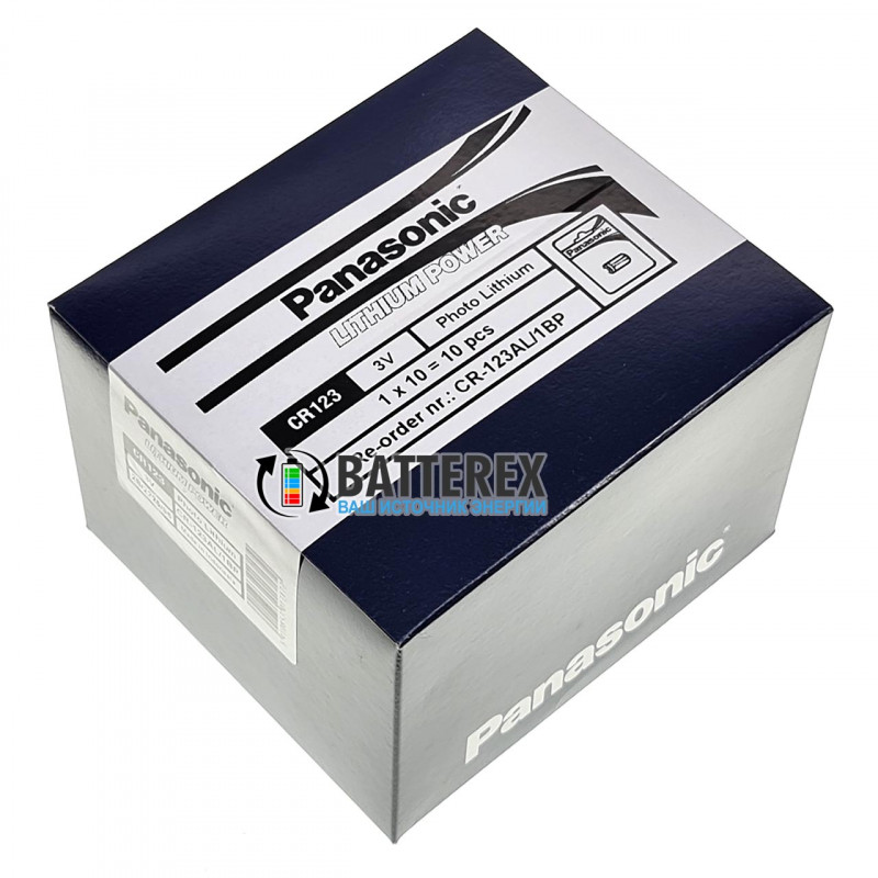 Батарейка CR123A Panasonic Lithium Power 3V (CR123AL/1BP)
