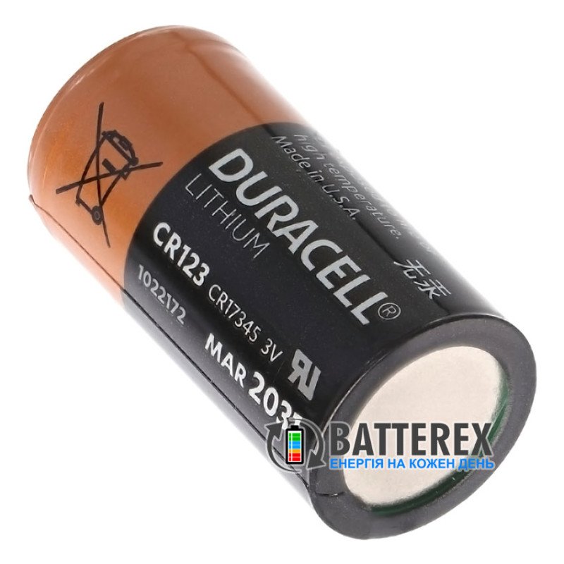 Батарейка CR123A CR17345 Duracell Lithium 3V, промышленная серия, оригинал