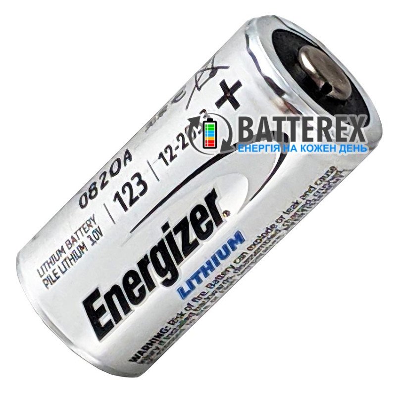 Батарейки CR123A Energizer Lithium 3V, упаковка 2 шт в блистере