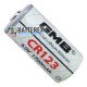 Батарейка литиевая CR123A GMB Lithium 3V 1700mah, упаковка 1 шт. в картонном блистере