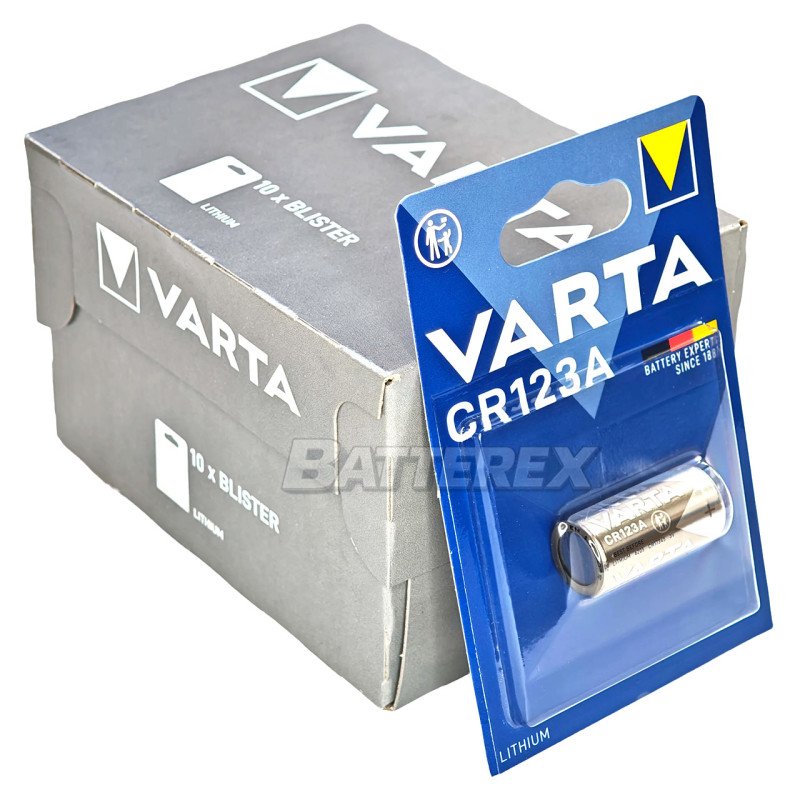 Батарейка літієва CR123A Varta Lithium 3V, картонна упаковка 1 шт.