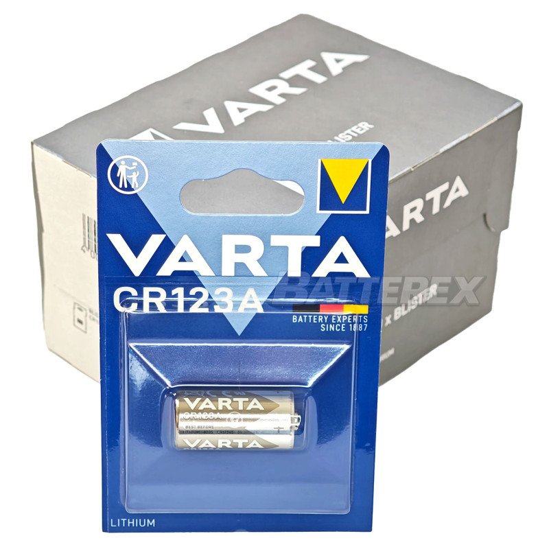 Батарейка літієва CR123A Varta Lithium 3V, картонна упаковка 1 шт.