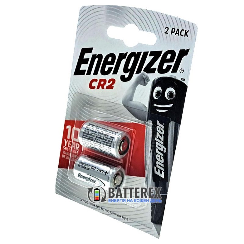 Батарейки CR2 Energizer Lithium 3V, упаковка 2 шт в блистере