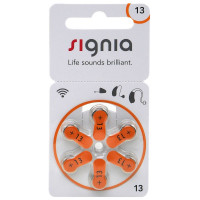 Батарейки Signia 13 PR48 для слухового апарату (Німеччина) – 6 шт. в упаковці (ціна за упаковку)